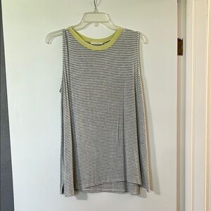 Reborn J Gray Striped Tank with Yellow Accent